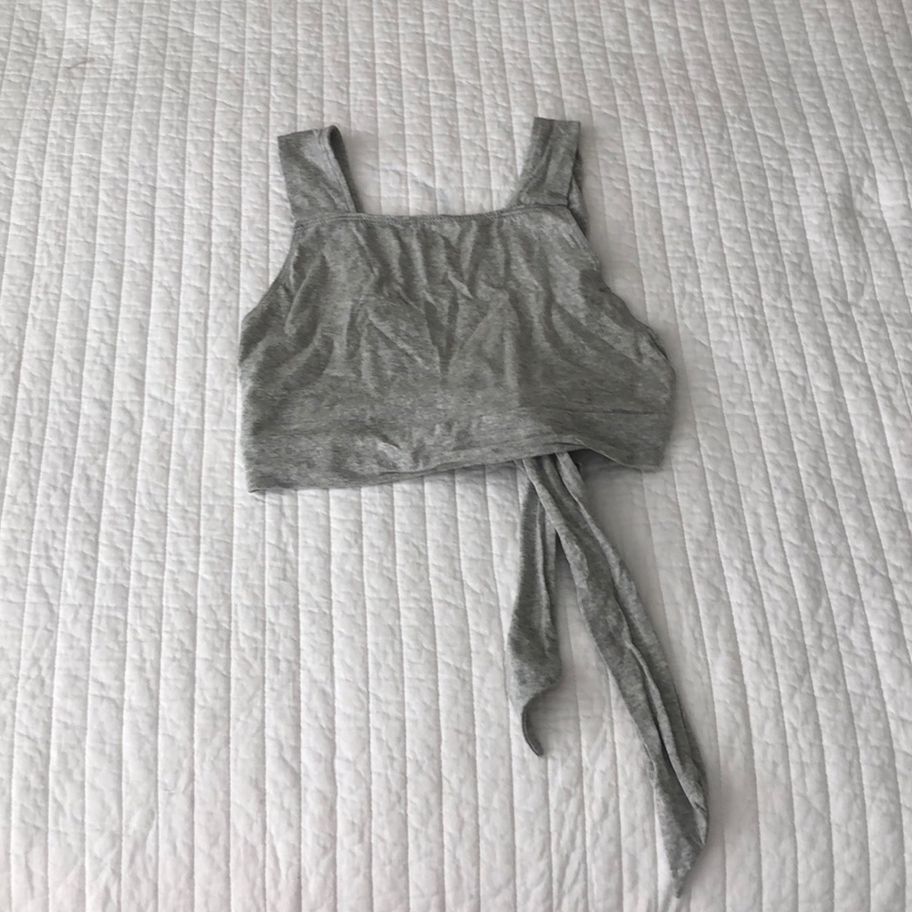 Grey Crop Top